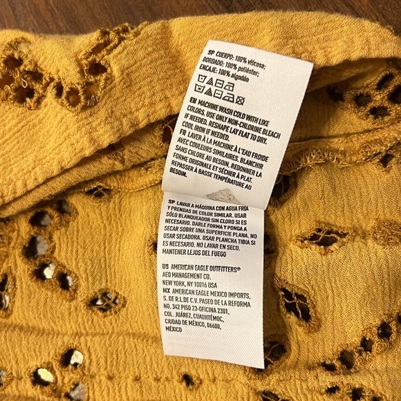 American Eagle Boho Top with Keyhole Button, Sz. S. - Picture 10 of 11